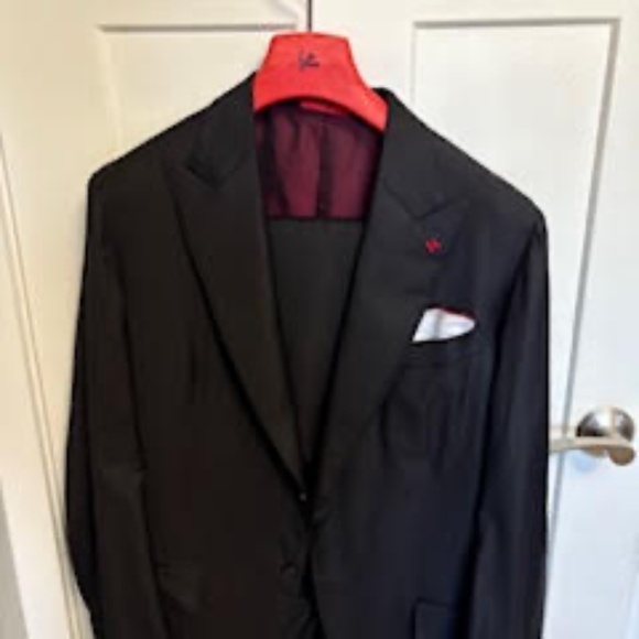 Black Men's Suit ISAIA - Picture 1 of 7